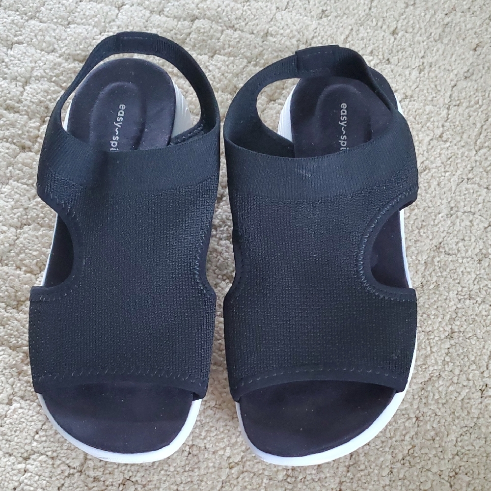 Easy Spirit Black Open-Toe Sandals